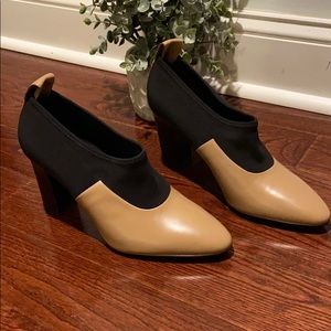 VIA SPIGA Tan/Black Two-tone Heels